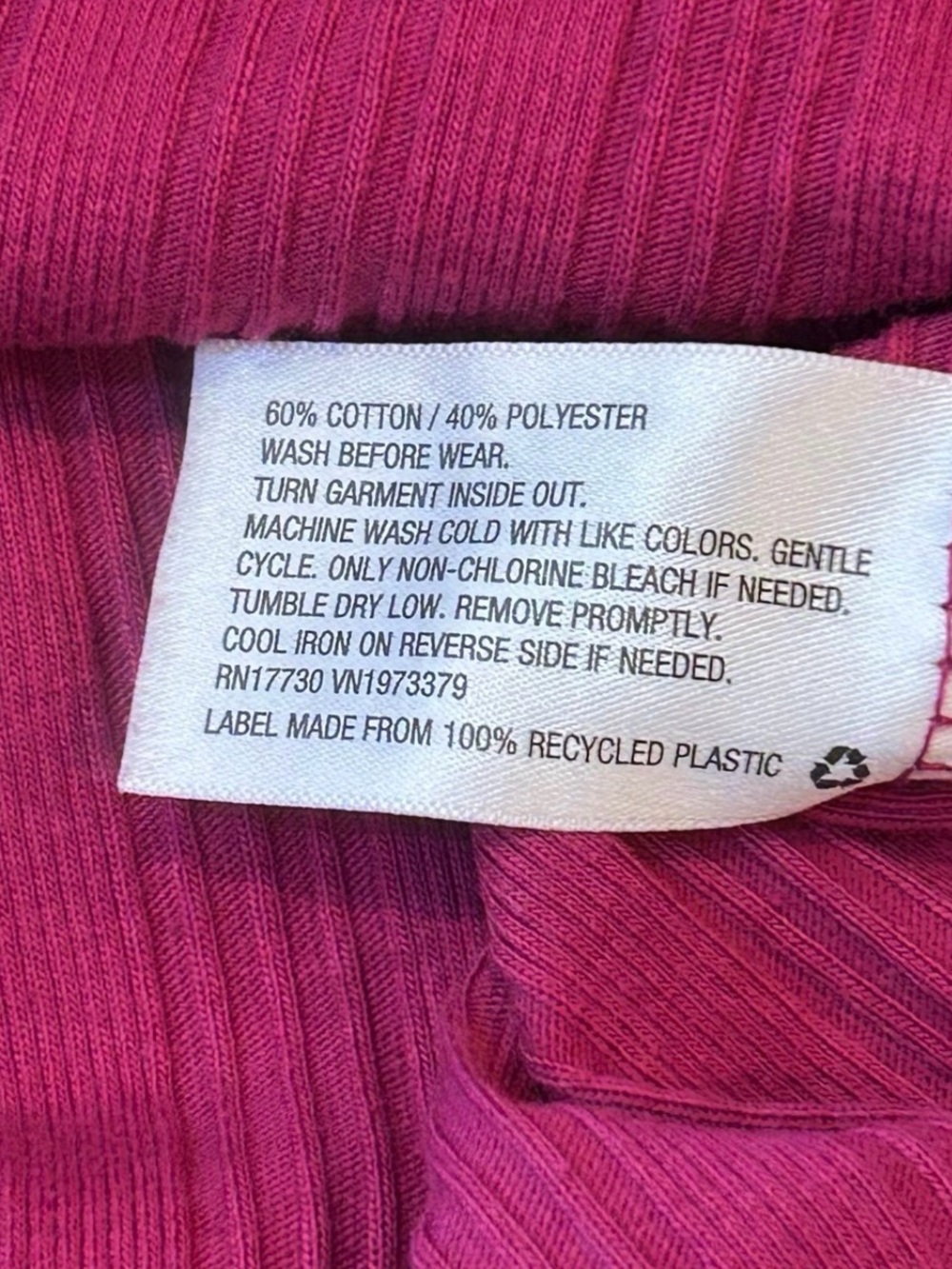 art class Raspberry Pink Ribbed Long Sleeve Tee - Picture 4 of 6